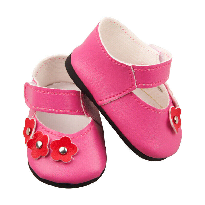 Cute Flower Accent Flats | Fits 18" Doll Footwear (Multi Colors)