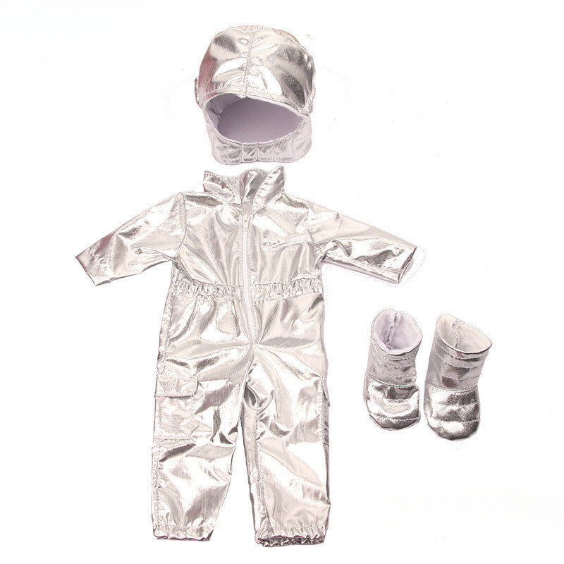 18" Doll Silver Space Suit Outfit Set
