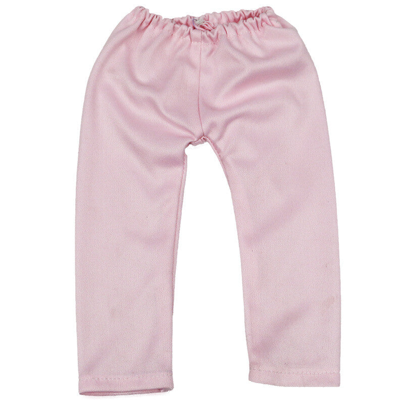 3-Color Tight Leggings for 18" Doll - White, Black & Pink