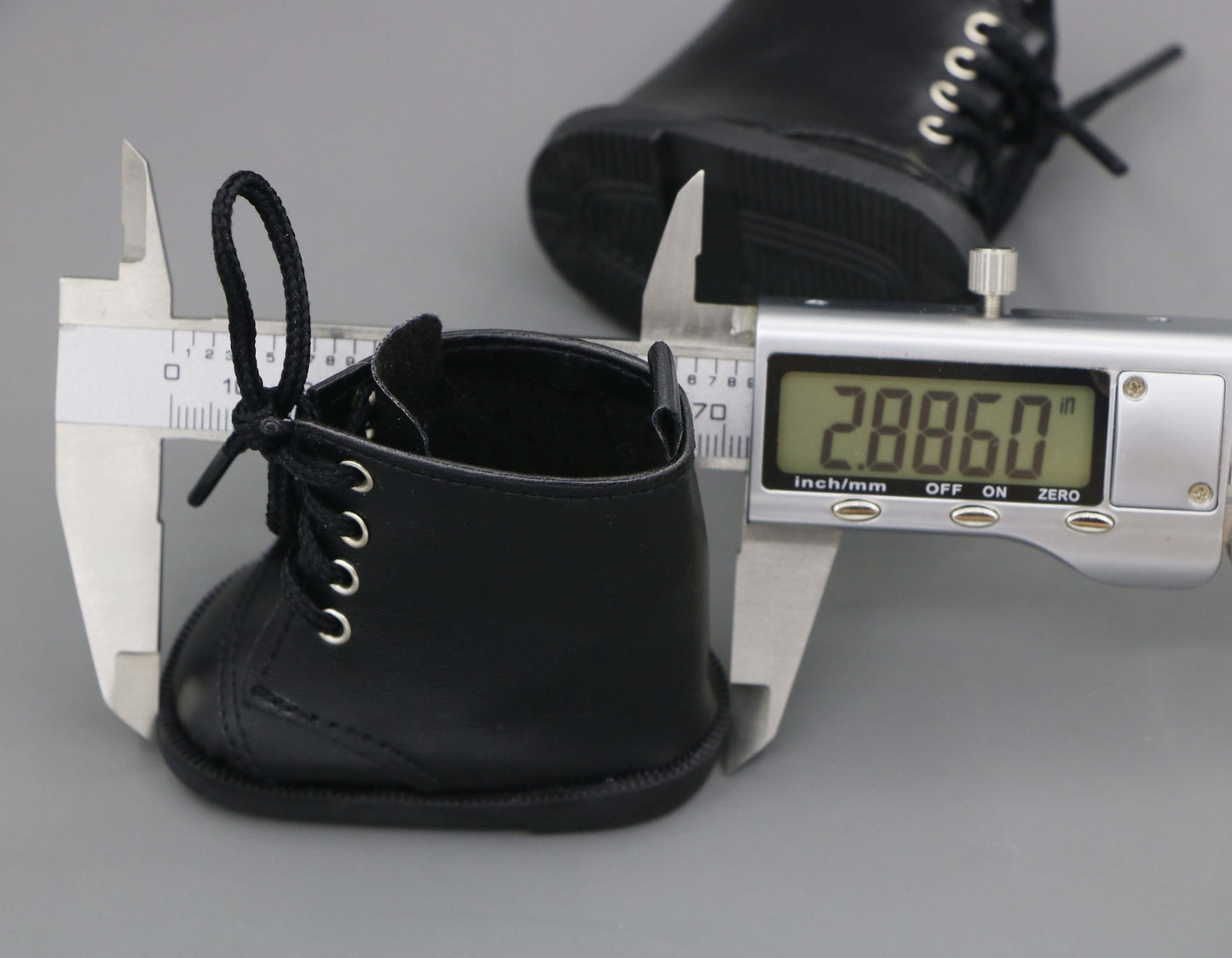 Black Lace-Up Combat Boots for 18"Doll shoes footwear