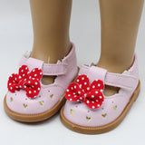 Cartoon Minnie-Style Leather Shoes for 18" Doll | Mary Jane Flats