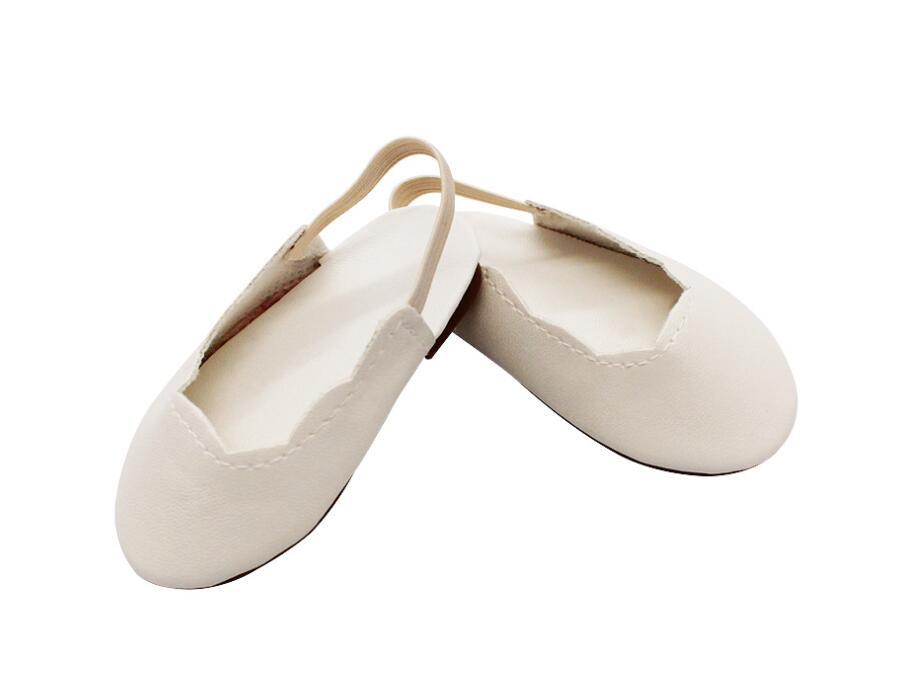 White Glitter Flats | 18" Doll Party Outfit Shoes