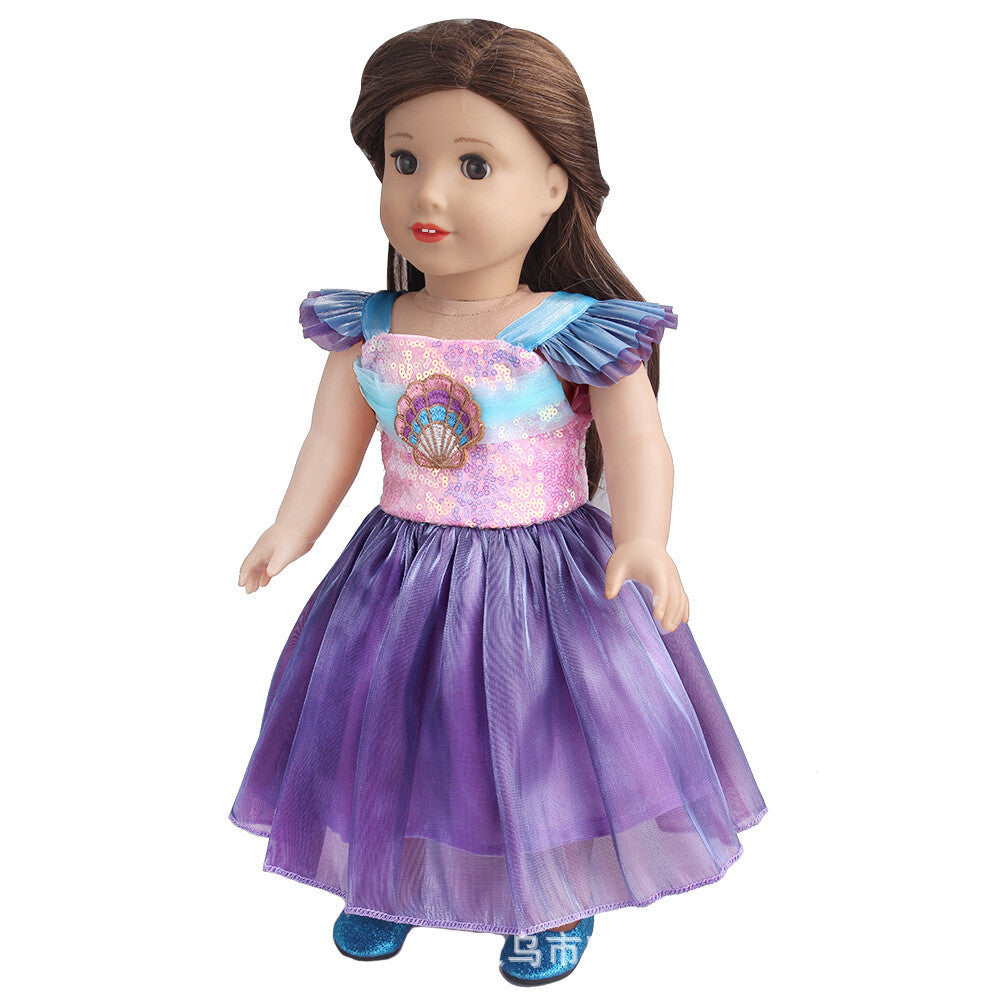 Shell Princess Tulle Party Dress | 18" Doll Outfit
