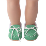 Multi-Color Cotton Lace-Up Shoes for 18" Dolls