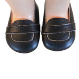 Black Flat Shoes for 18" Dolls footwear Accessories