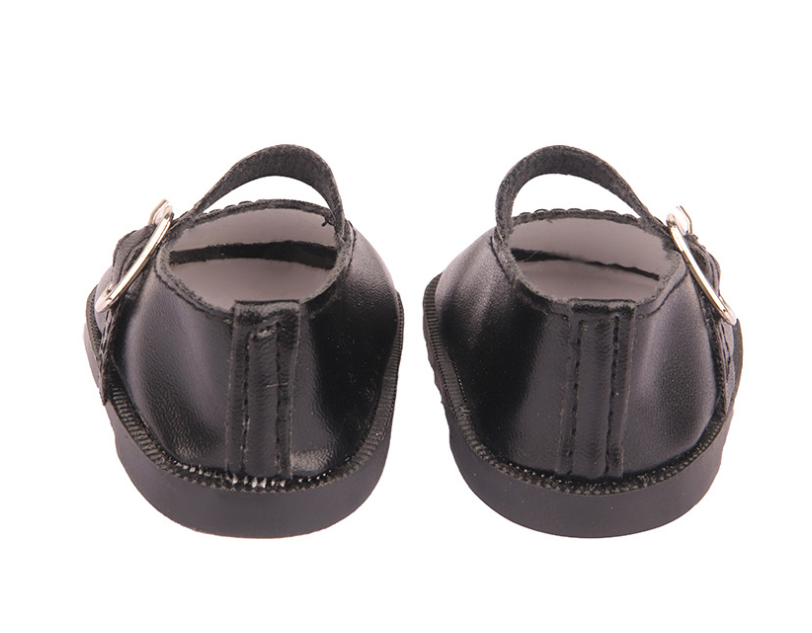 Black Mary Jane Flats | 18" Doll Shoes