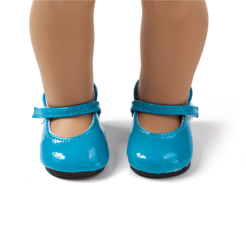 Shiny Leather Mary Jane Shoes | Fits 18" Doll (Multi Colors)
