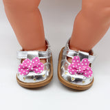 Cartoon Minnie-Style Leather Shoes for 18" Doll | Mary Jane Flats