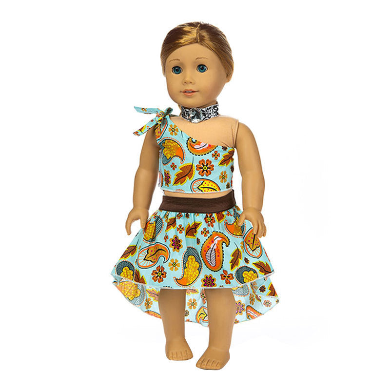 3-Piece Hawaiian Outfit Set | 18" Doll Beach Clothes
