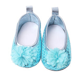 Sequin Flower Slip-On Flats for 18" Dolls