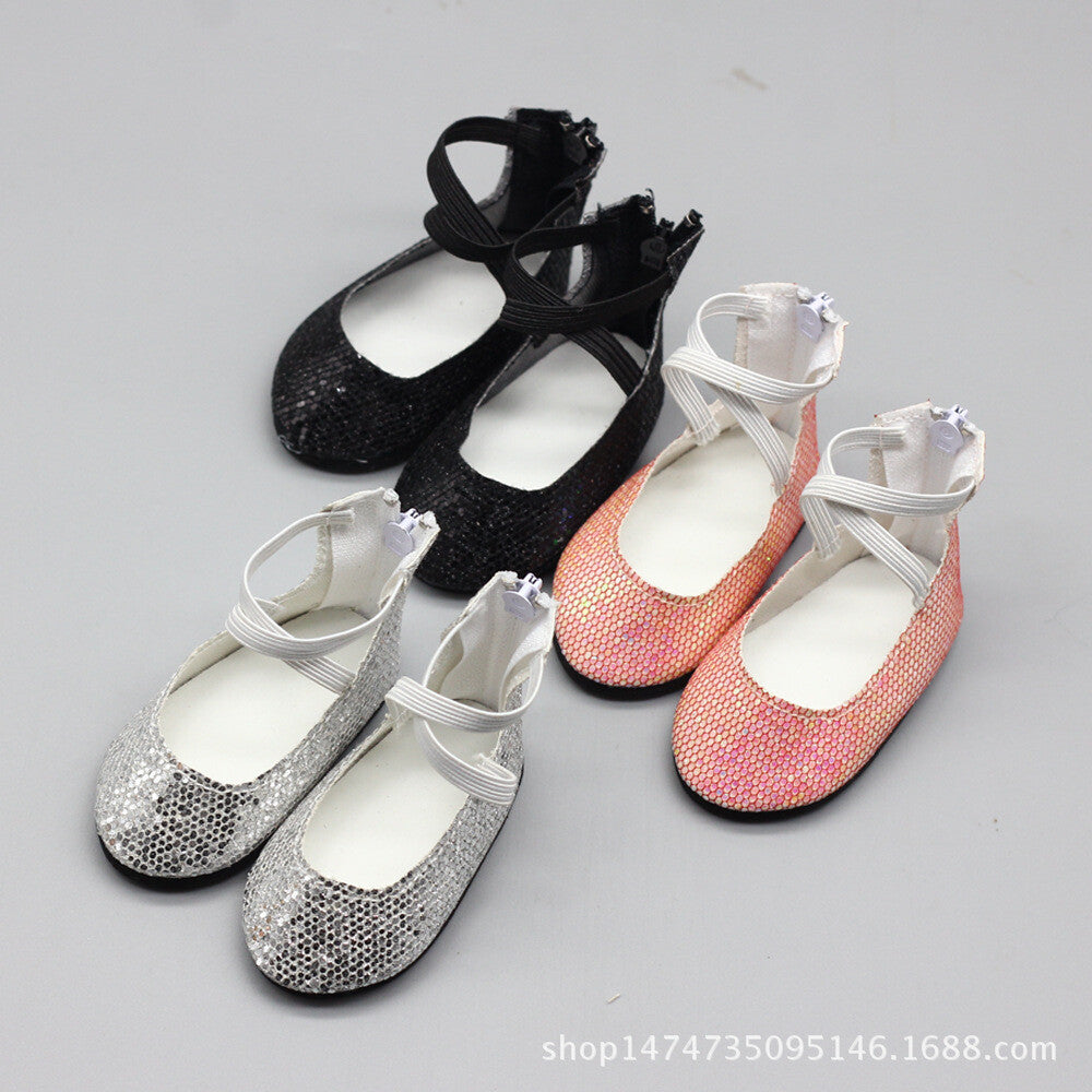 Sequin Princess Shoes | 18'' Doll Sparkling Footwear