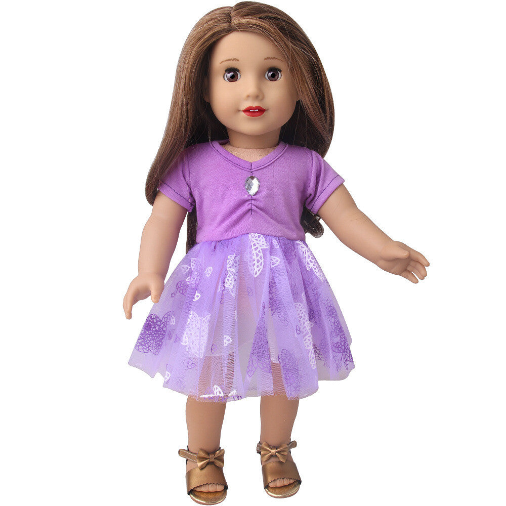 Gemstone & Lace Party Dress | 18" Doll Outfit