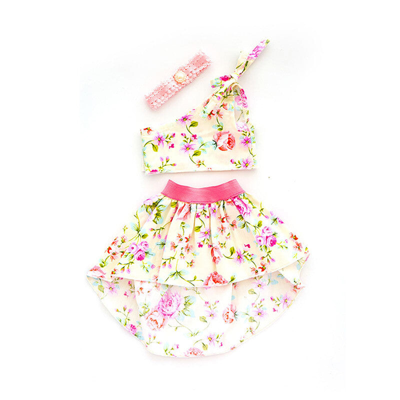 3-Piece Hawaiian Outfit Set | 18" Doll Beach Clothes