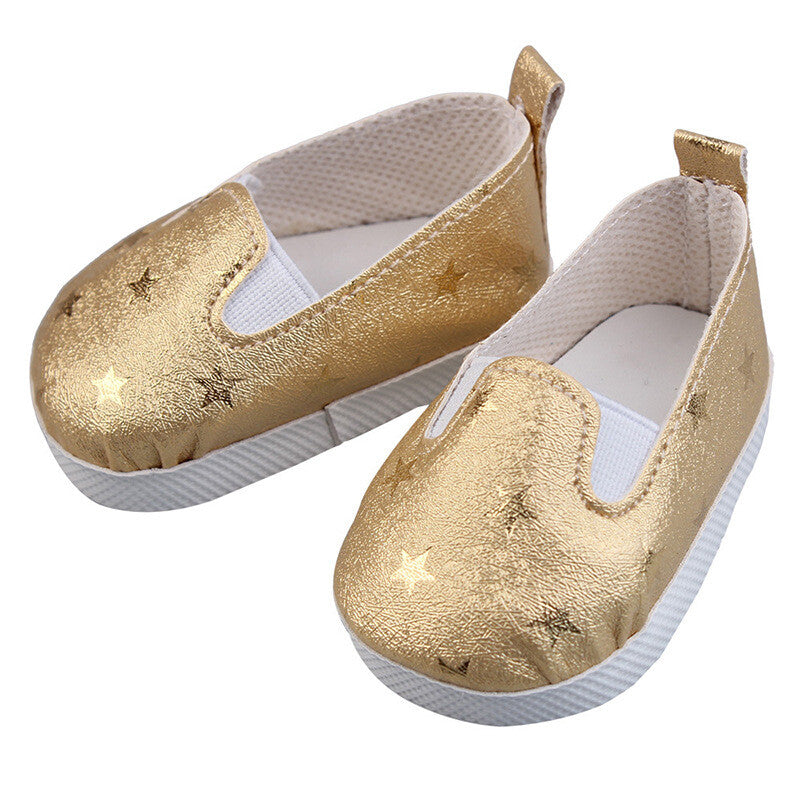 Glitter Star Flats | Fits 18" Doll (3 Colors)