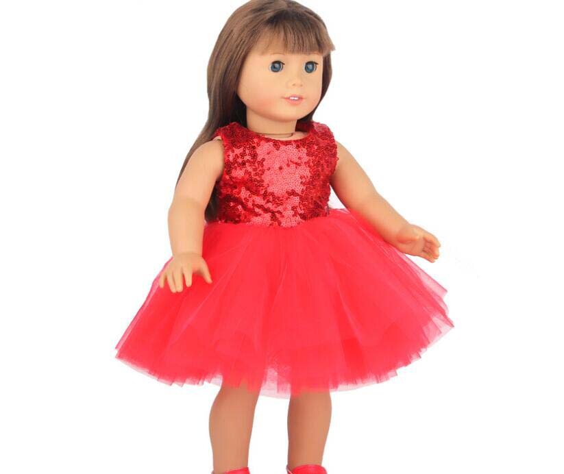 Sequin Tulle Party Skirt for 18" Doll