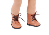 Brown Lace-Up Boots for 18" Doll shoes footwear