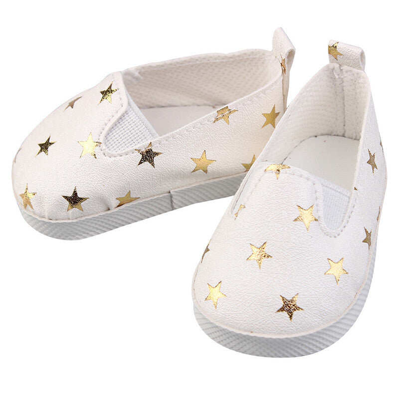 Glitter Star Flats | Fits 18" Doll (3 Colors)