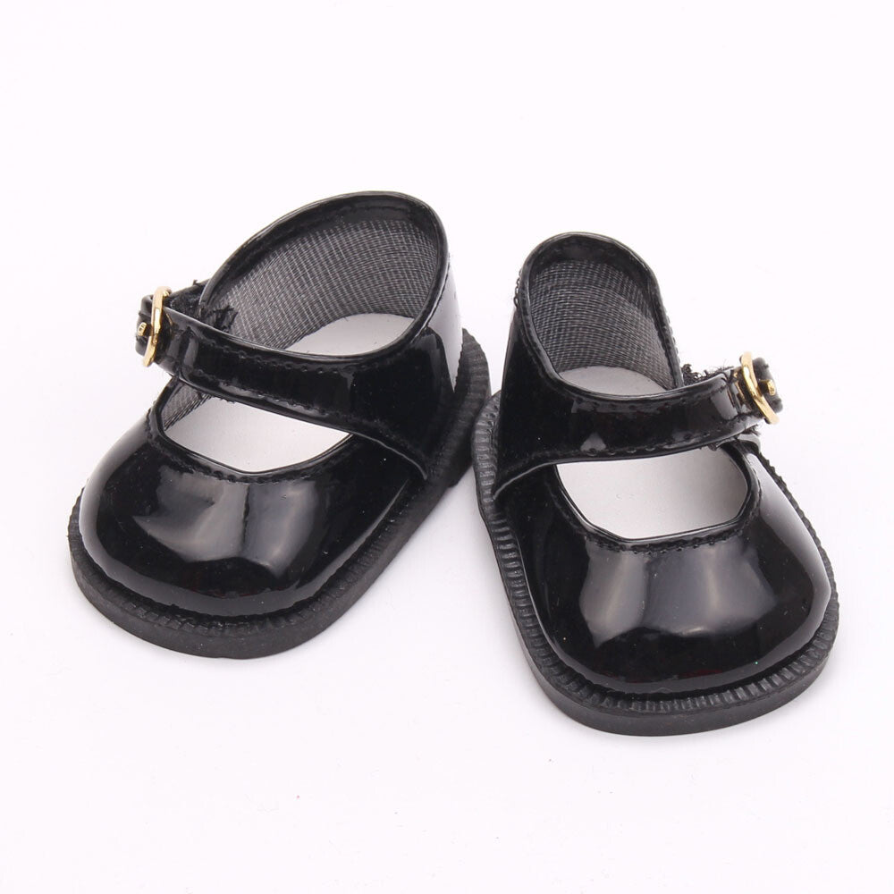 Black Mary Jane Flats for 18" Doll