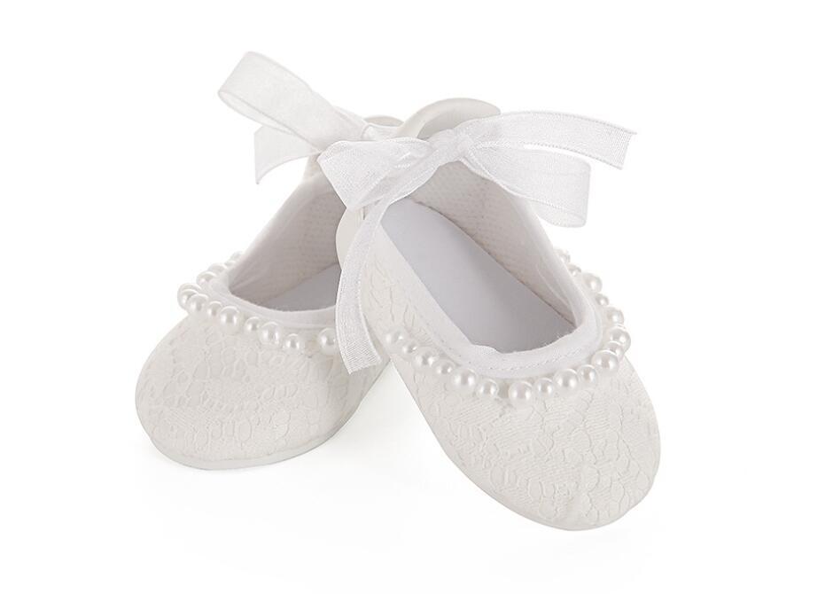 Princess Wedding Pearl-Adorned Flats for 18" Dolls