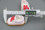 Pink Bow Accent White Flats for 18" shoes
