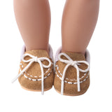 Multi-Color Cotton Lace-Up Shoes for 18" Dolls