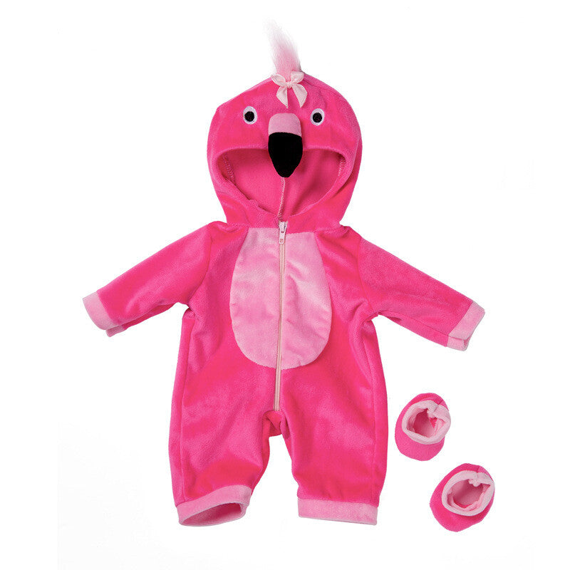 Animal Onesie Pajamas & Slippers for 18" Dolls Sleepover Clothes