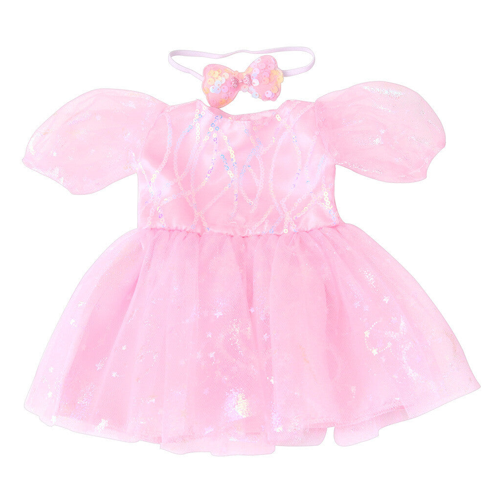 Bubble-Sleeve Party Dress & Headband Set | 18'' Doll