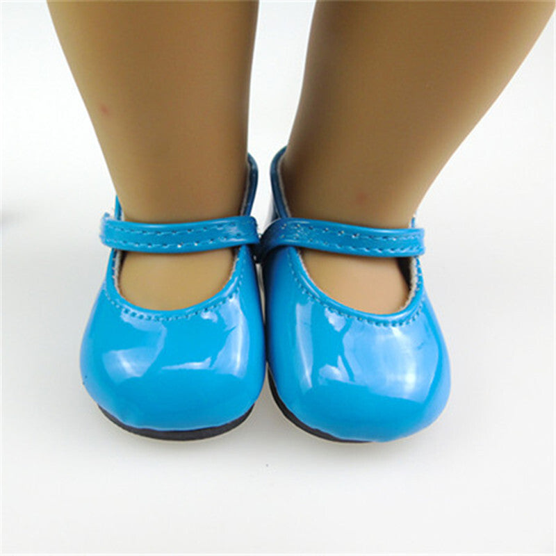 Shiny Leather Mary Jane Shoes | Fits 18" Doll (Multi Colors)
