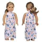 Floral Print Sleeveless Maxi Dress | 18" Doll Casual Outfit