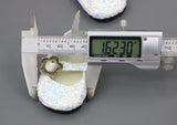 White Sequin Mary Jane Flats made for 18'' doll shoes