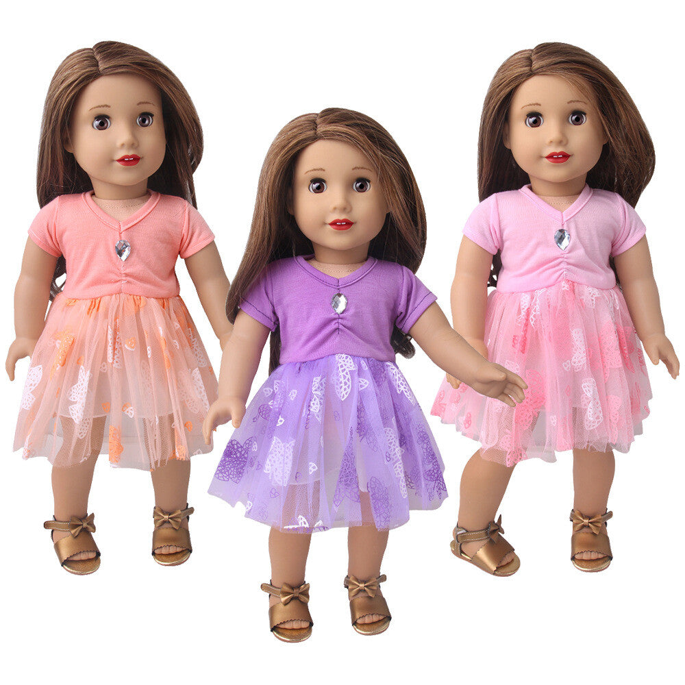 Gemstone & Lace Party Dress | 18" Doll Outfit