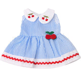 Cherry Print Dress & Hairpin Set for 18" Doll outfit