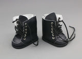 Black Leather Tie Boots for 18" Dolls
