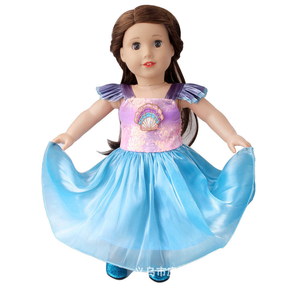 Shell Princess Tulle Party Dress | 18" Doll Outfit