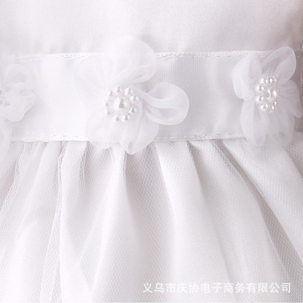 White Lace Wedding Dress & Veil for 18" Doll