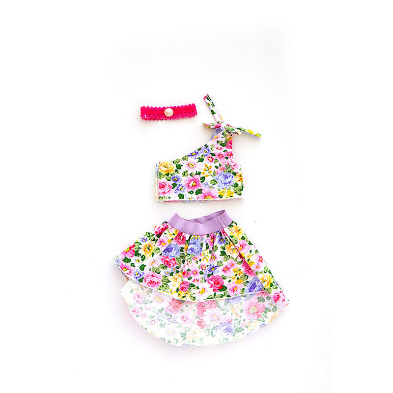 3-Piece Hawaiian Outfit Set | 18" Doll Beach Clothes