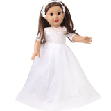Lace Wedding Dress & Headband Set | 18'' Doll