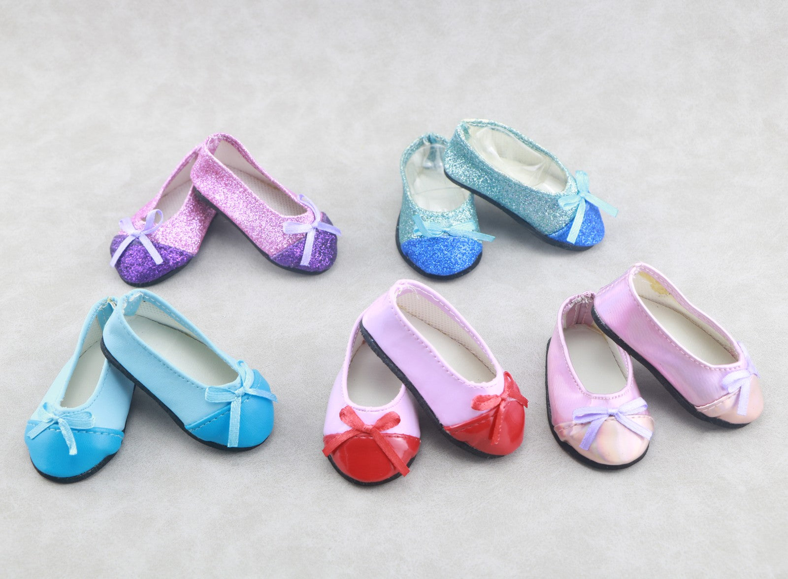 Sparkling Bow Tie Flats | 18" Doll Footwear