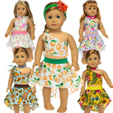3-Piece Hawaiian Outfit Set | 18" Doll Beach Clothes