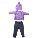 Winter Christmas Skating Outfit Set for 18" Dolls Clothes