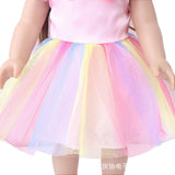 Pink Butterfly Mesh Party Dress | 18" Doll Outfit