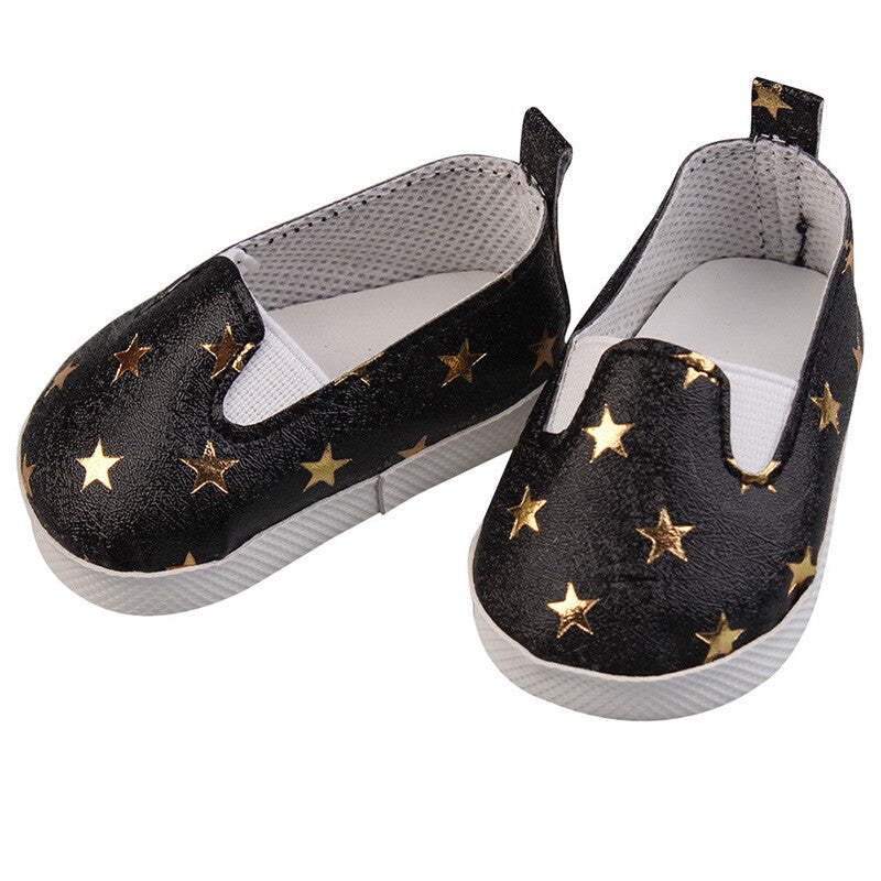 Glitter Star Flats | Fits 18" Doll (3 Colors)