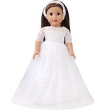 Lace Wedding Dress & Headband Set | 18'' Doll