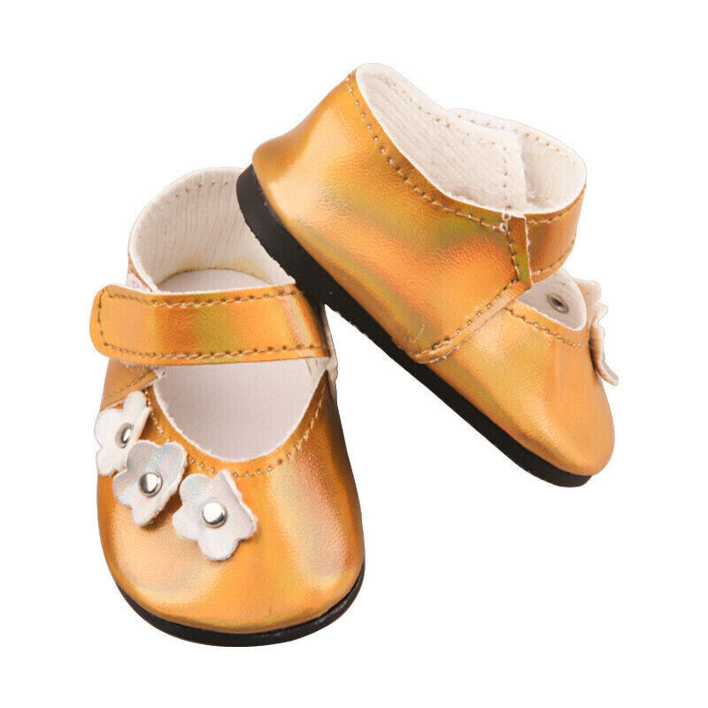 Cute Flower Accent Flats | Fits 18" Doll Footwear (Multi Colors)
