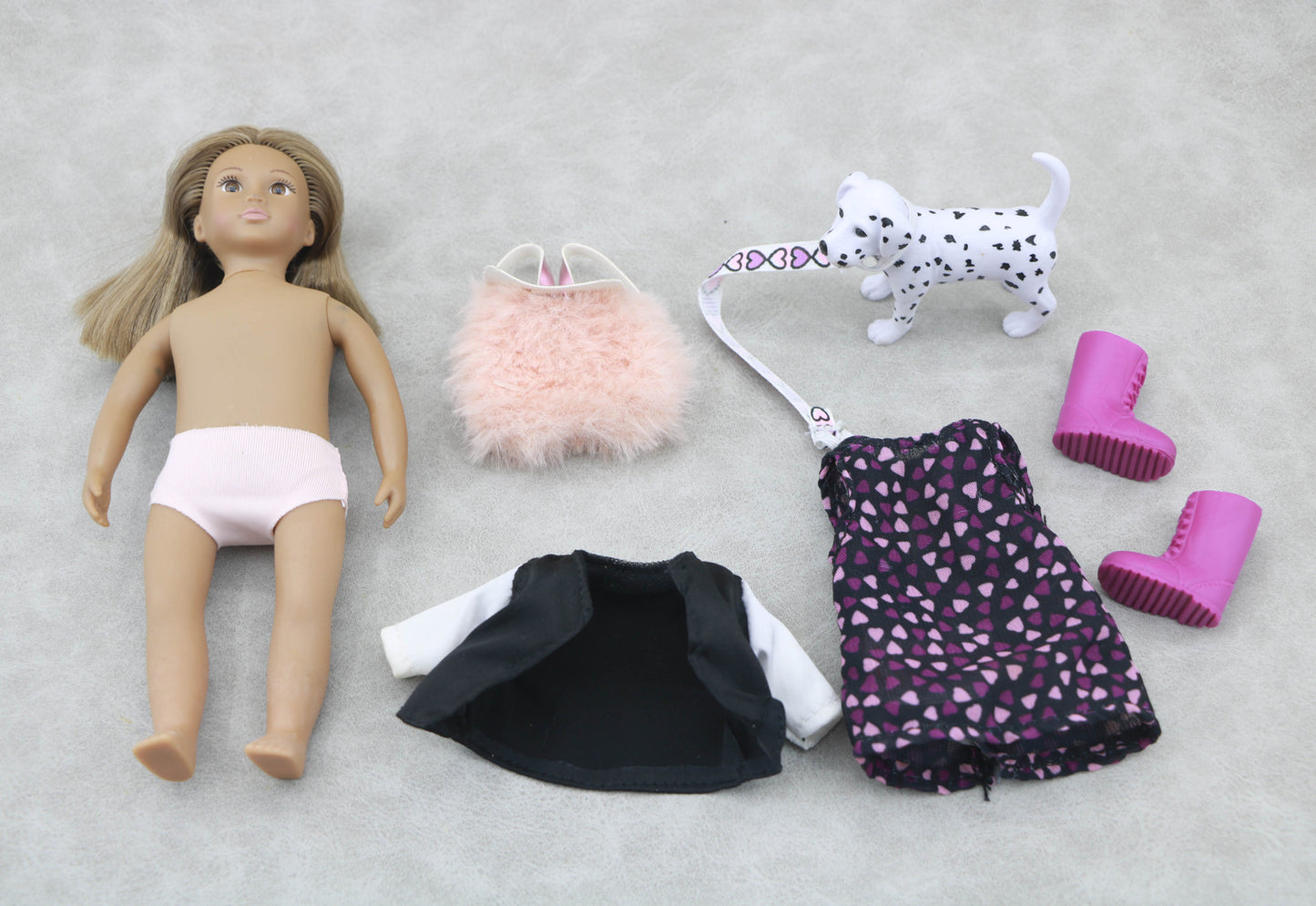 Lori 6" Doll Gia & Gunner Pet Dog Full Outfit & Accessory Set
