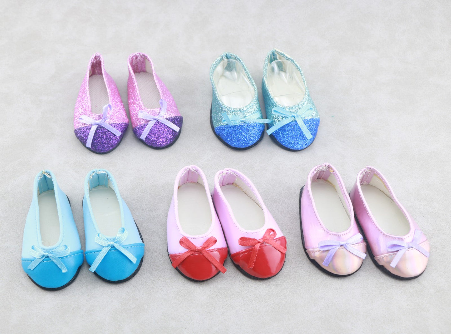 Sparkling Bow Tie Flats | 18" Doll Footwear