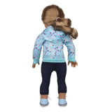 Floral Print Hoodie & Pants Set | 18" Doll Casual Outfit