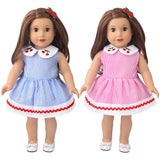 Cherry Print Dress & Hairpin Set for 18" Doll outfit