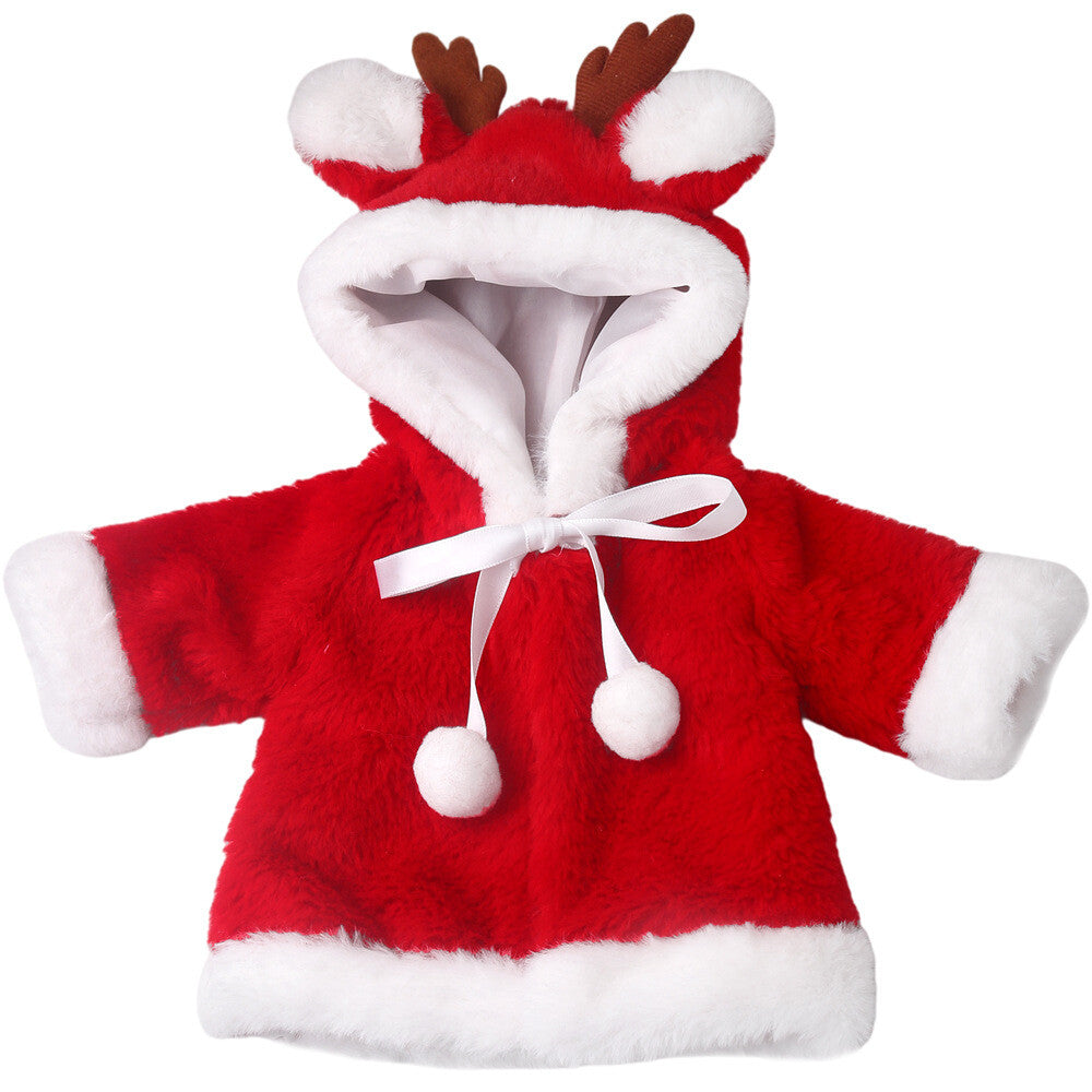 Christmas Reindeer Plush Coat for 18" Dolls Winter Clothes