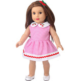 Cherry Print Dress & Hairpin Set for 18" Doll outfit